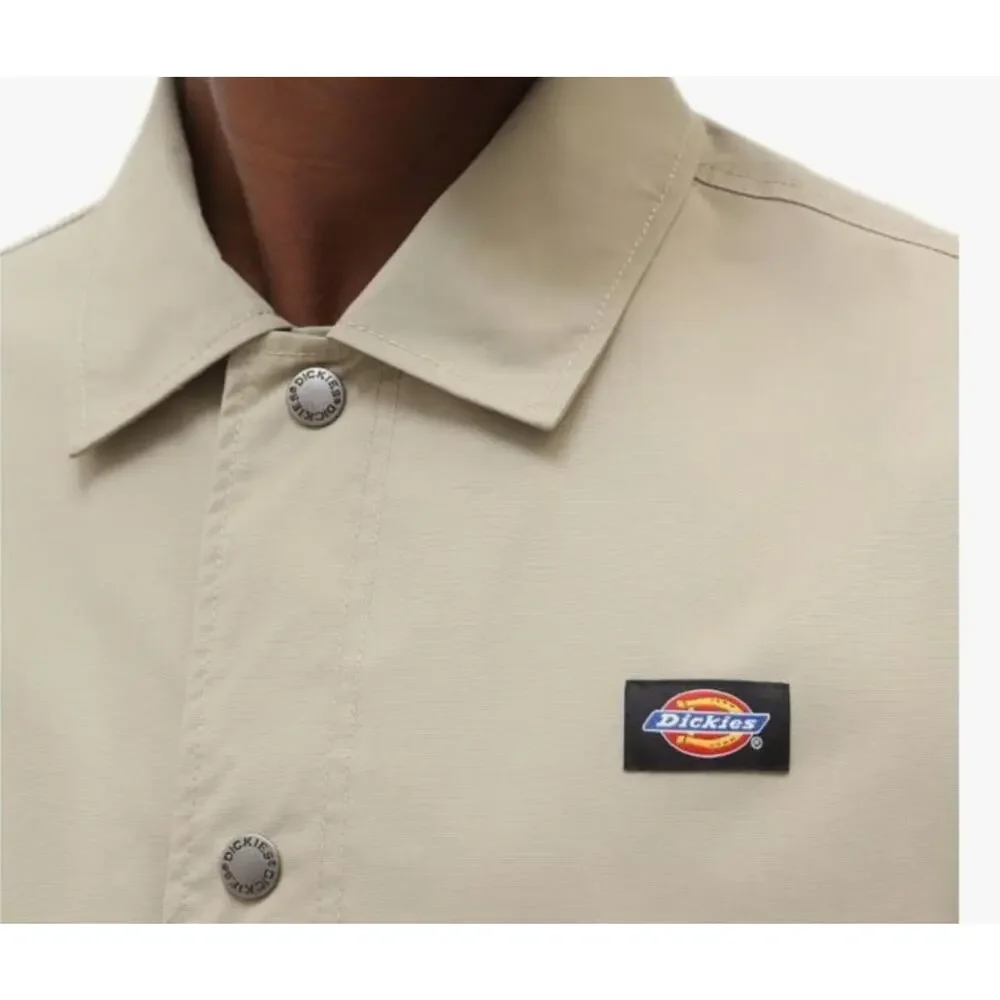 NEW Dickies Oakport Coaches Jacket Khaki Men's Sz XL Waterproof Button Front